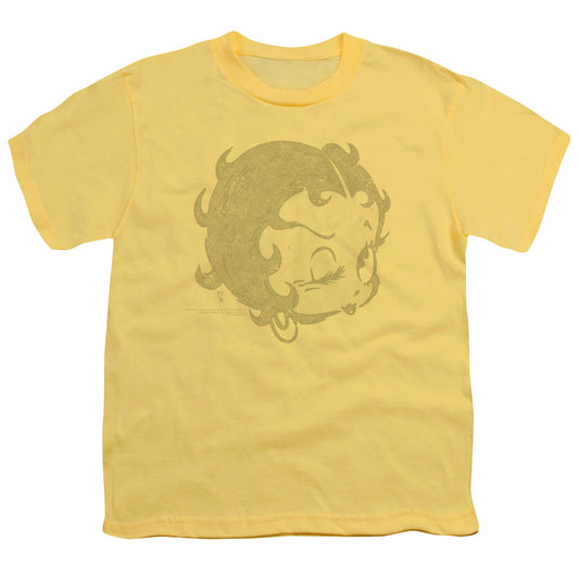 Betty Boop - Hey There - Short Sleeve Youth 18/1 - Banana T-shirt