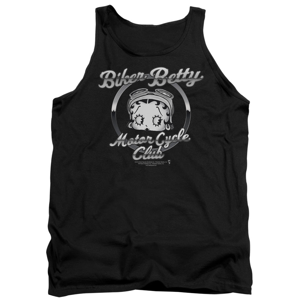 Betty Boop - Chromed Logo - Adult Tank - Black
