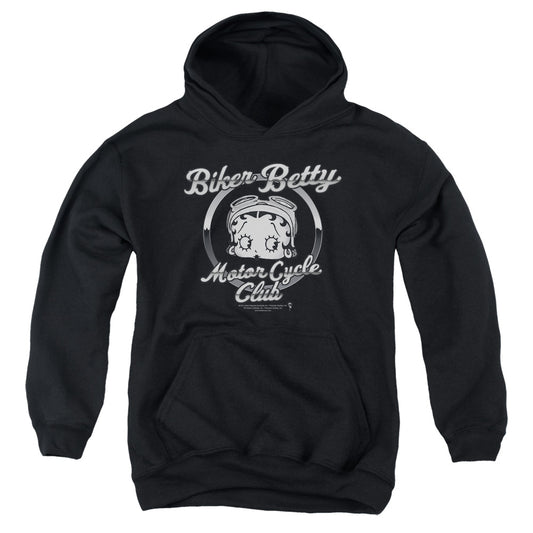 Betty Boop - Chromed Logo - Youth Pull-over Hoodie - Black