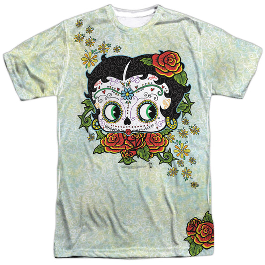 Betty Boop - Sugar Boop -  Short Sleeve Adult 100% Poly Crew - White T-shirt