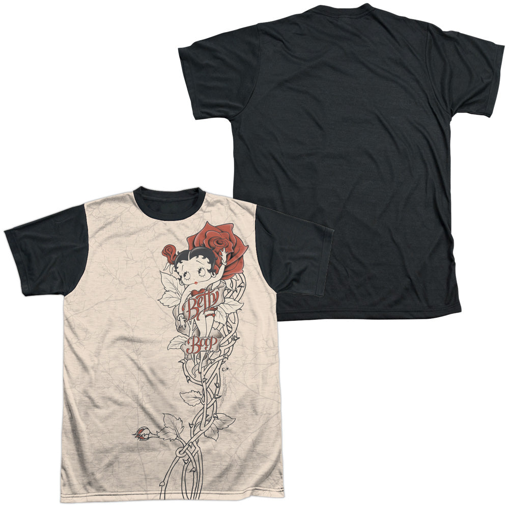 Betty Boop - Thorn Boop - Short Sleeve Adult White Front Black Back   - White T-shirt
