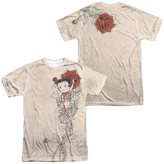 Betty Boop - Thorn Boop (Front/back Print) -  Short Sleeve Adult 100% Poly Crew - White T-shirt