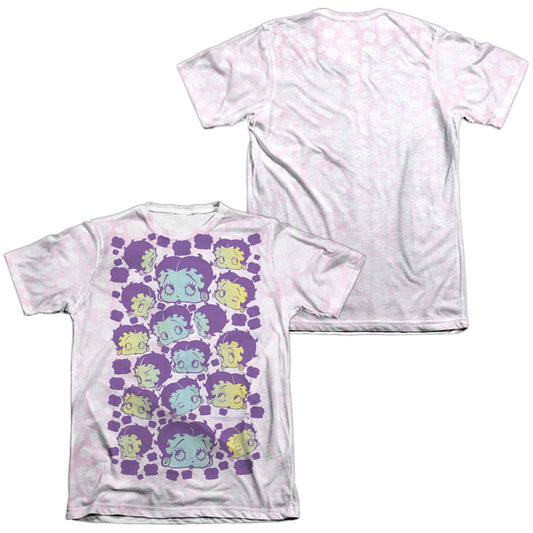 Betty Boop - Boop & Repeat (Front/back Print) - Adult 65/35 Poly/cotton Short Sleeve Tee - White T-shirt