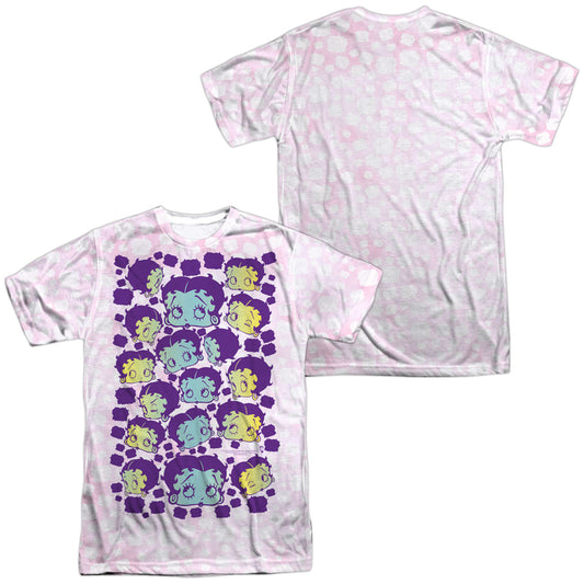 Betty Boop - Boop & Repeat (Front/back Print) -  Short Sleeve Adult 100% Poly Crew - White T-shirt