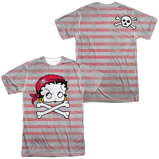 Betty Boop - Rrrr Boop (Front/back Print) -  Short Sleeve Adult 100% Poly Crew - White T-shirt