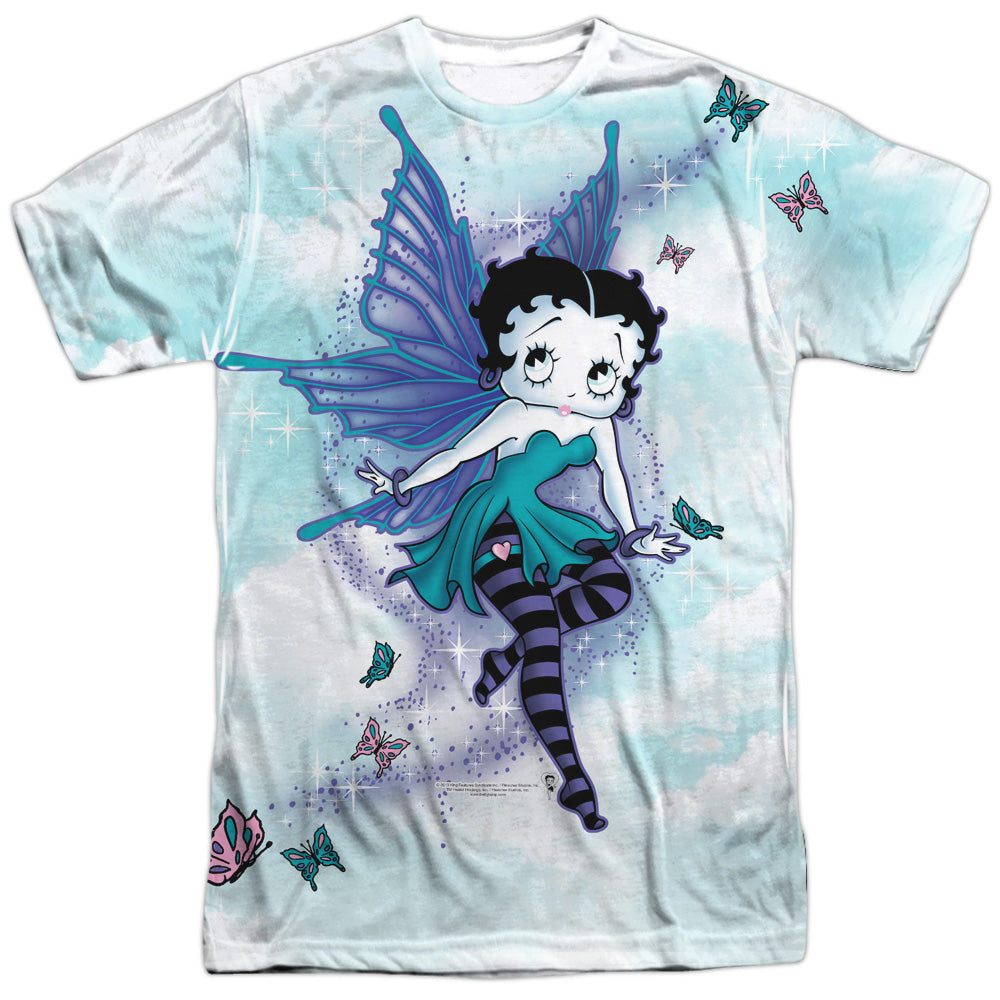 Betty Boop - Sparkle Fairy -  Short Sleeve Adult 100% Poly Crew - White T-shirt