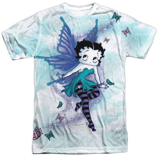 Betty Boop - Sparkle Fairy -  Short Sleeve Adult 100% Poly Crew - White T-shirt