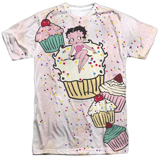 Betty Boop - Cake Boop -  Short Sleeve Adult 100% Poly Crew - White T-shirt