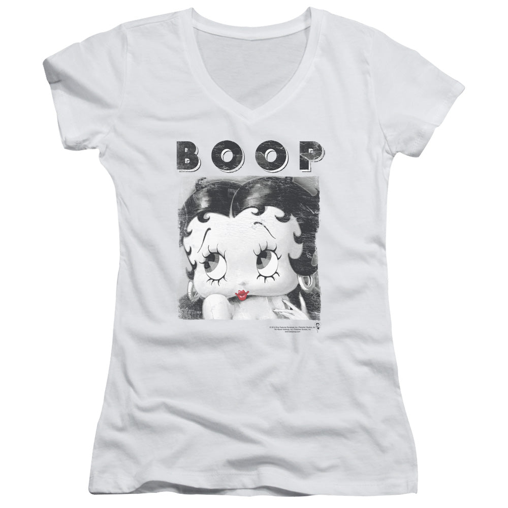 Betty Boop - Not Fade Away-junior V-neck - White