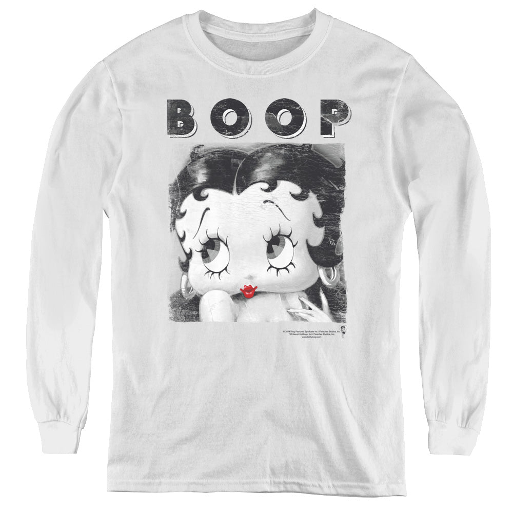 Betty Boop - Not Fade Away - Youth Long Sleeve Tee - White