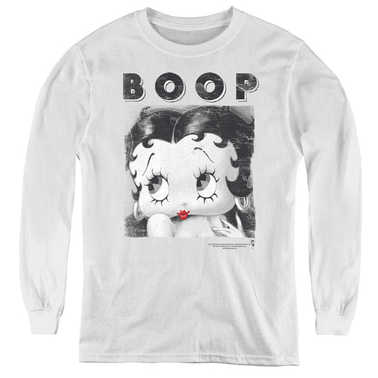 Betty Boop - Not Fade Away - Youth Long Sleeve Tee - White