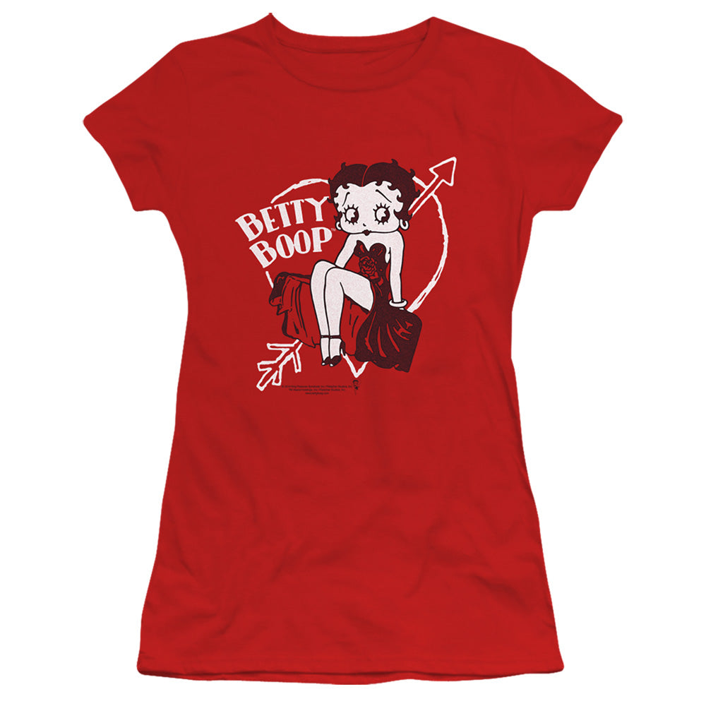 Betty Boop - Lover Girl - Short Sleeve Junior Sheer - Red T-shirt