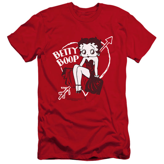Betty Boop - Lover Girl-premuim Canvas Adult Slim Fit 30/1 - Red