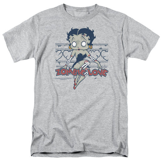 Betty Boop - Zombie Pinup - Short Sleeve Adult 18/1 - Athletic Heather T-shirt
