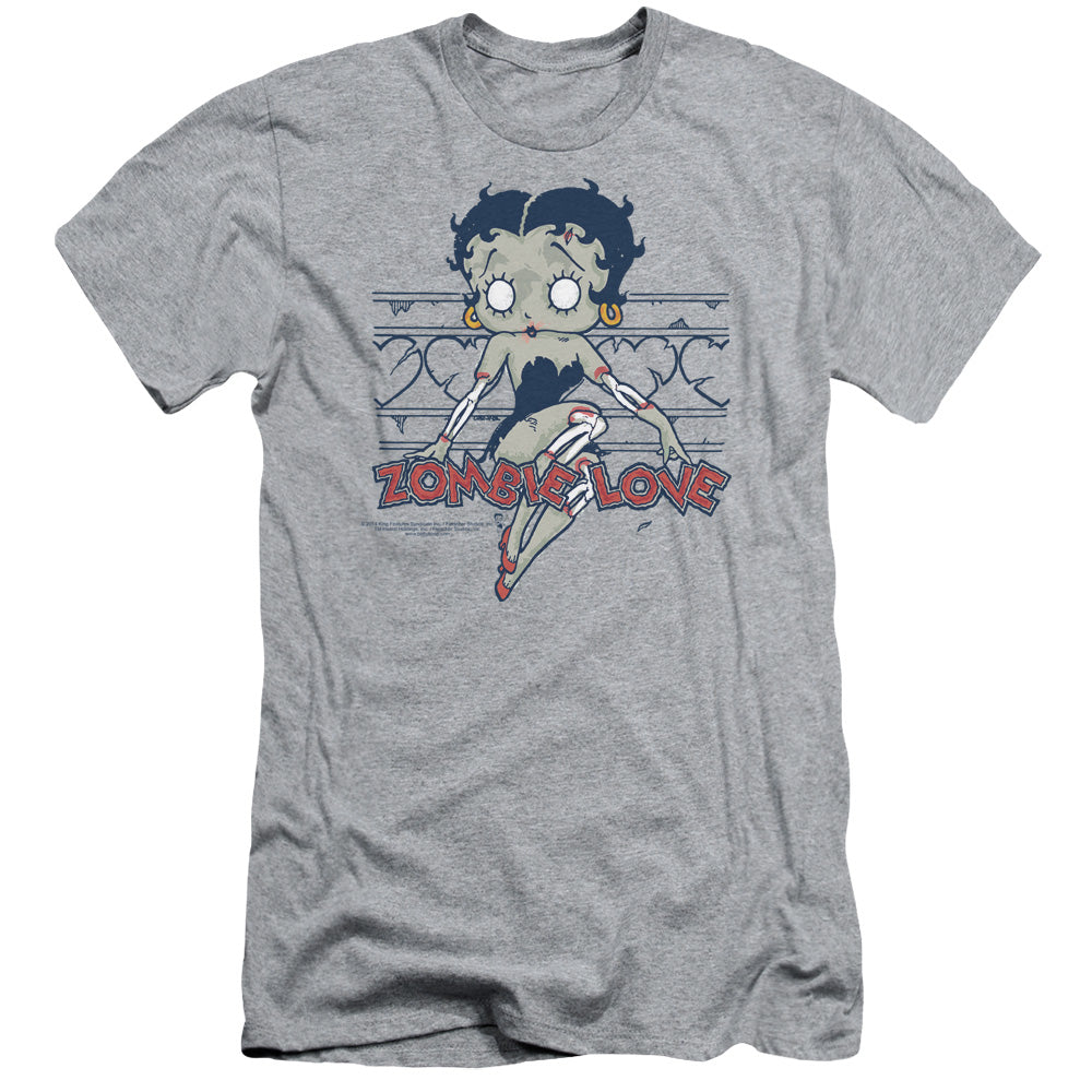 Betty Boop - Zombie Pinup - Short Sleeve Adult 30/1 - Athletic Heather T-shirt