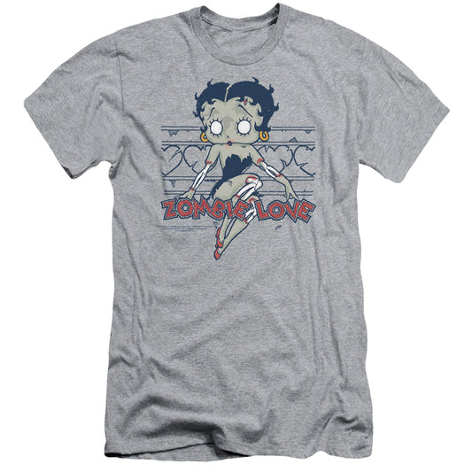 Betty Boop - Zombie Pinup - Short Sleeve Adult 30/1 - Athletic Heather T-shirt