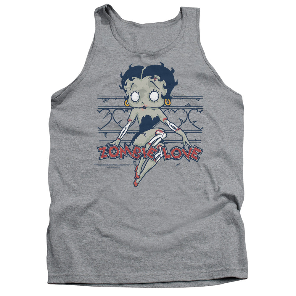 Betty Boop - Zombie Pinup - Adult Tank - Athletic Heather