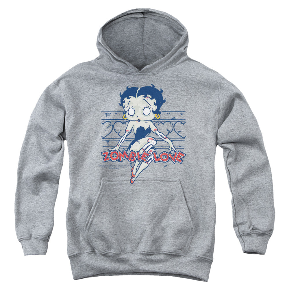 Betty Boop - Zombie Pinup - Youth Pull-over Hoodie - Heather