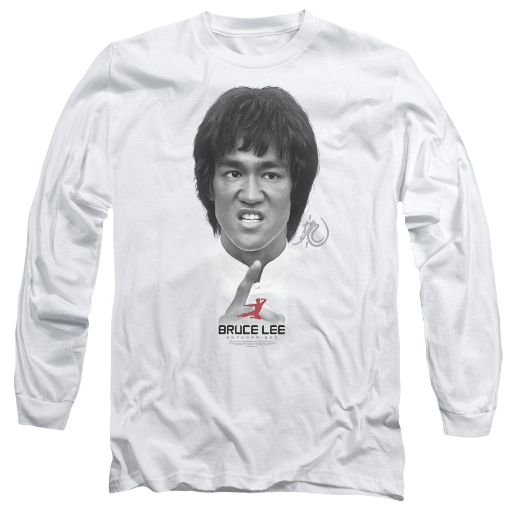 Bruce Lee - Self Help - Long Sleeve Adult 18/1 - White T-shirt