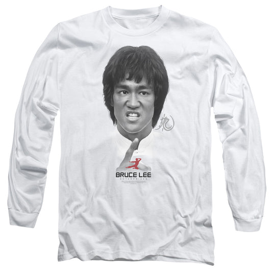 Bruce Lee - Self Help - Long Sleeve Adult 18/1 - White T-shirt