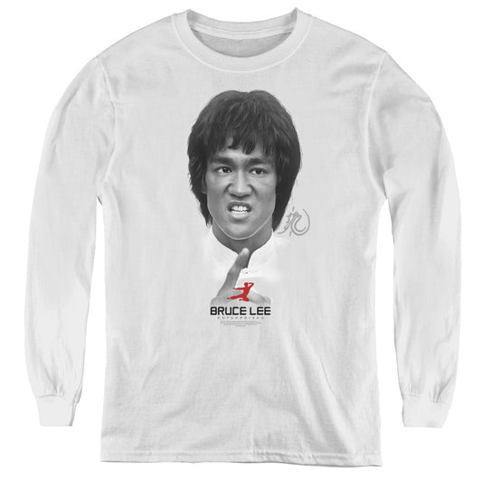 Bruce Lee - Self Help - Youth Long Sleeve Tee - White