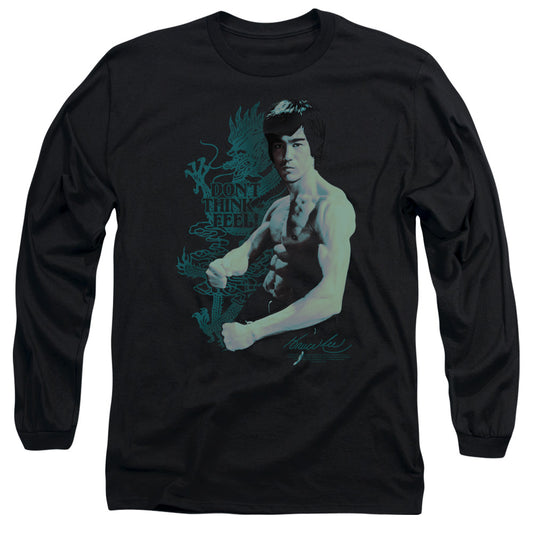 Bruce Lee - Feel - Long Sleeve Adult 18/1 - Black T-shirt