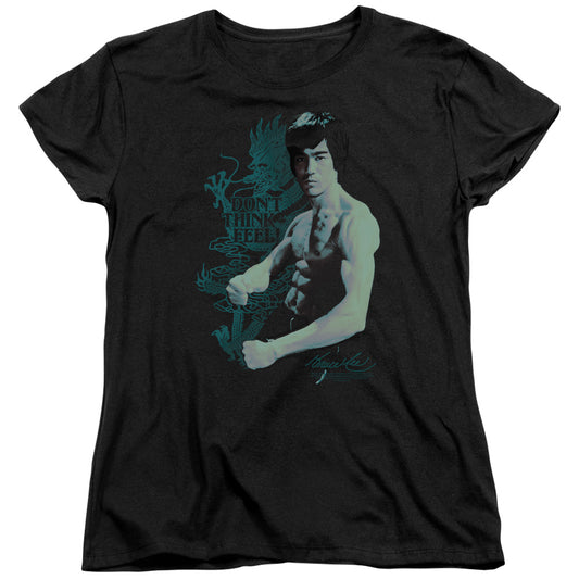 Bruce Lee - Feel - Short Sleeve Womens Tee - Black T-shirt