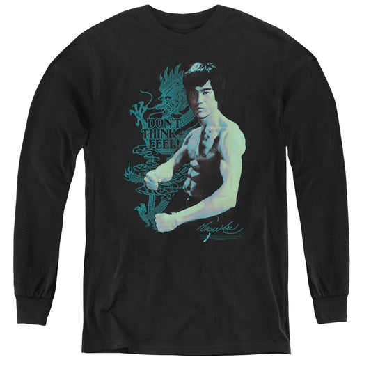 Bruce Lee - Feel - Youth Long Sleeve Tee - Black