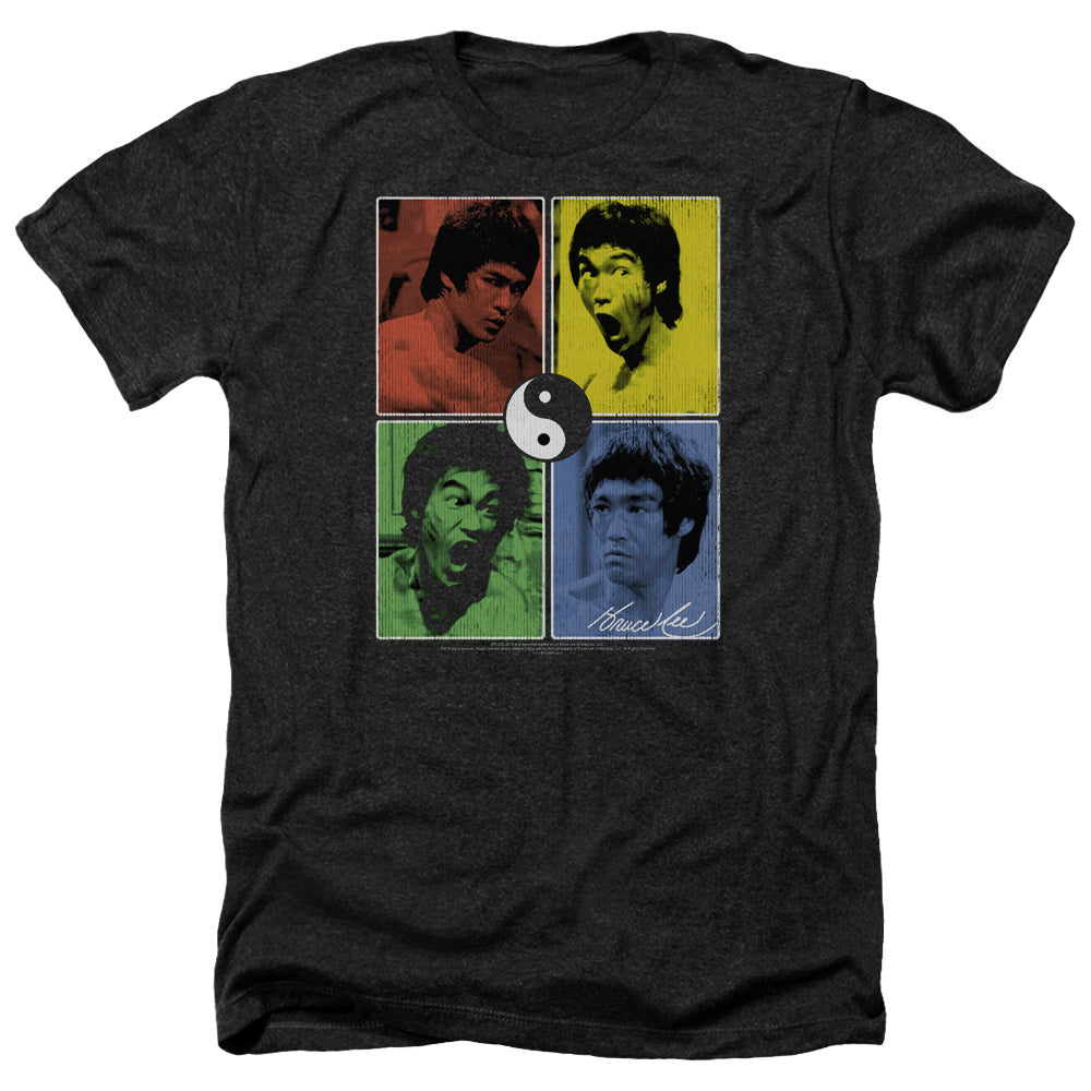 Bruce Lee - Enter Color Block - Adult Heather-black