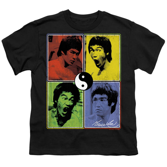 Bruce Lee - Enter Color Block - Short Sleeve Youth 18/1 - Black T-shirt
