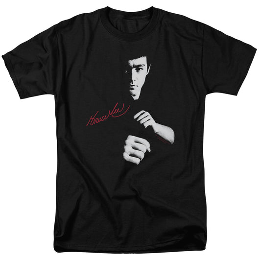 Bruce Lee - The Dragon Awaits - Short Sleeve Adult 18/1 - Black T-shirt