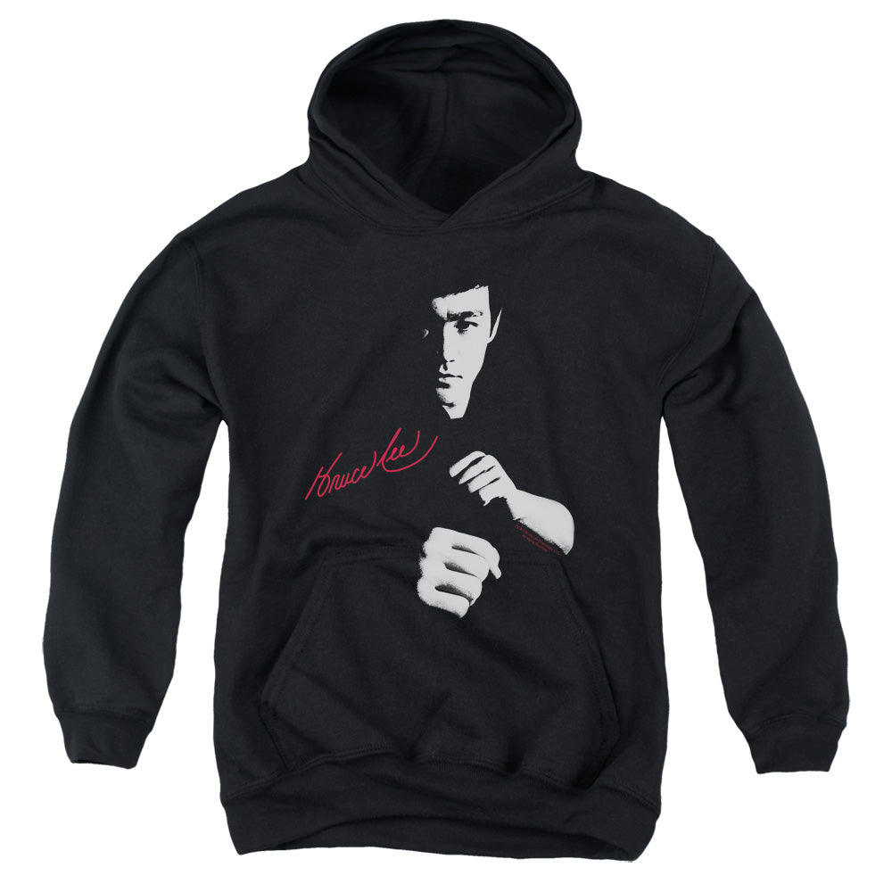 Bruce Lee - The Dragon Awaits - Youth Pull-over Hoodie - Black