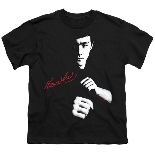Bruce Lee - The Dragon Awaits - Short Sleeve Youth 18/1 - Black T-shirt