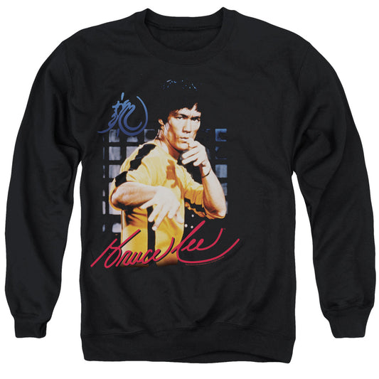 Bruce Lee - Yellow Jumpsuit - Adult Crewneck Sweatshirt - Black