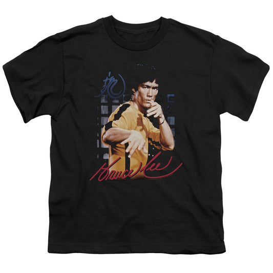 Bruce Lee - Yellow Jumpsuit - Short Sleeve Youth 18/1 - Black T-shirt