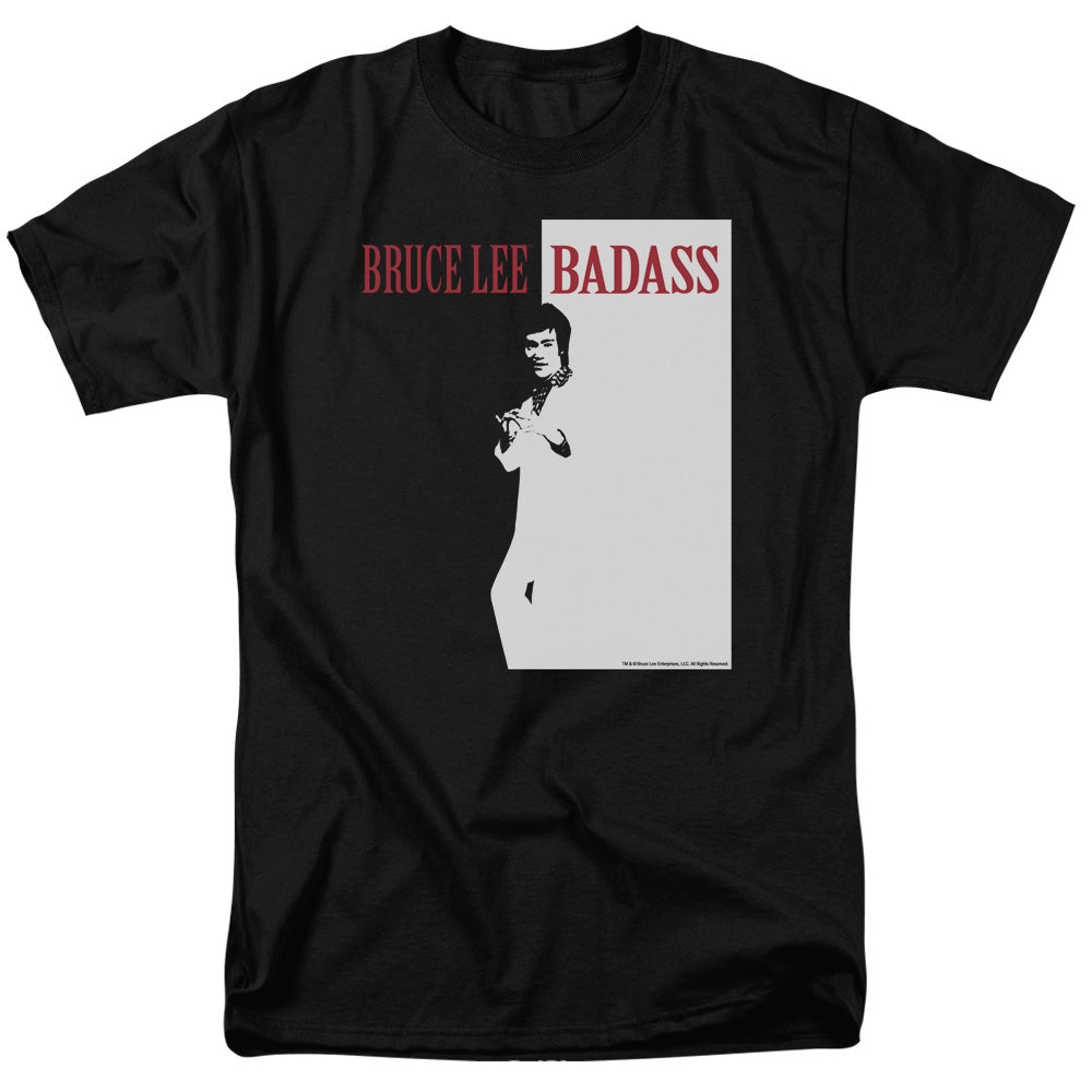 Bruce Lee - Badass - Short Sleeve Adult 18/1 - Black T-shirt