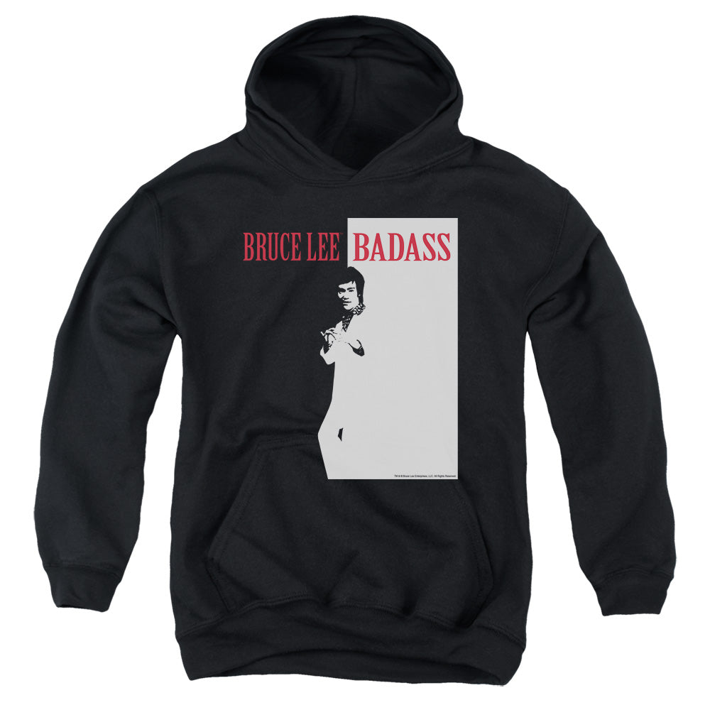 Bruce Lee Badass-youth Pull-over Hoodie - Black