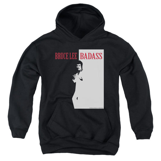 Bruce Lee Badass-youth Pull-over Hoodie - Black