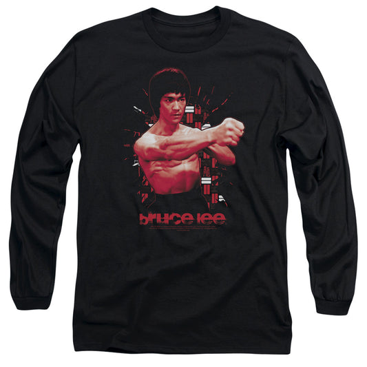 Bruce Lee - The Shattering Fist - Long Sleeve Adult 18/1 - Black T-shirt