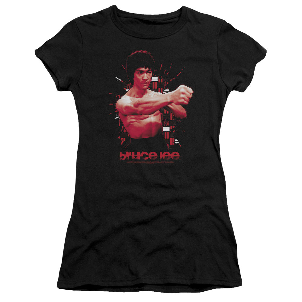 Bruce Lee - The Shattering Fist - Short Sleeve Junior Sheer - Black T-shirt
