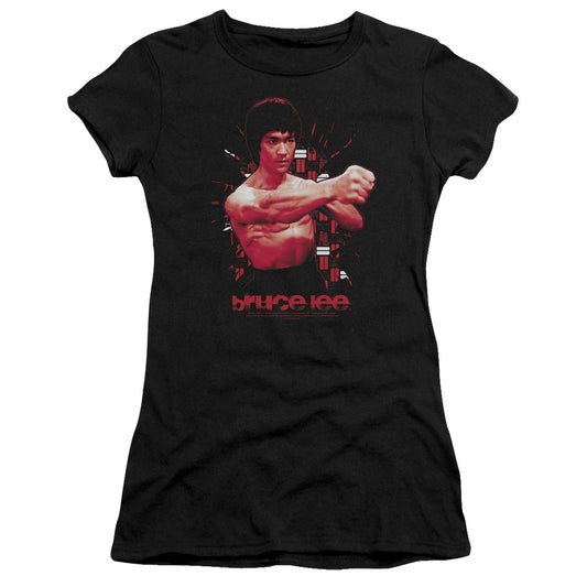 Bruce Lee - The Shattering Fist - Short Sleeve Junior Sheer - Black T-shirt