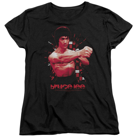 Bruce Lee - The Shattering Fist - Short Sleeve Womens Tee - Black T-shirt
