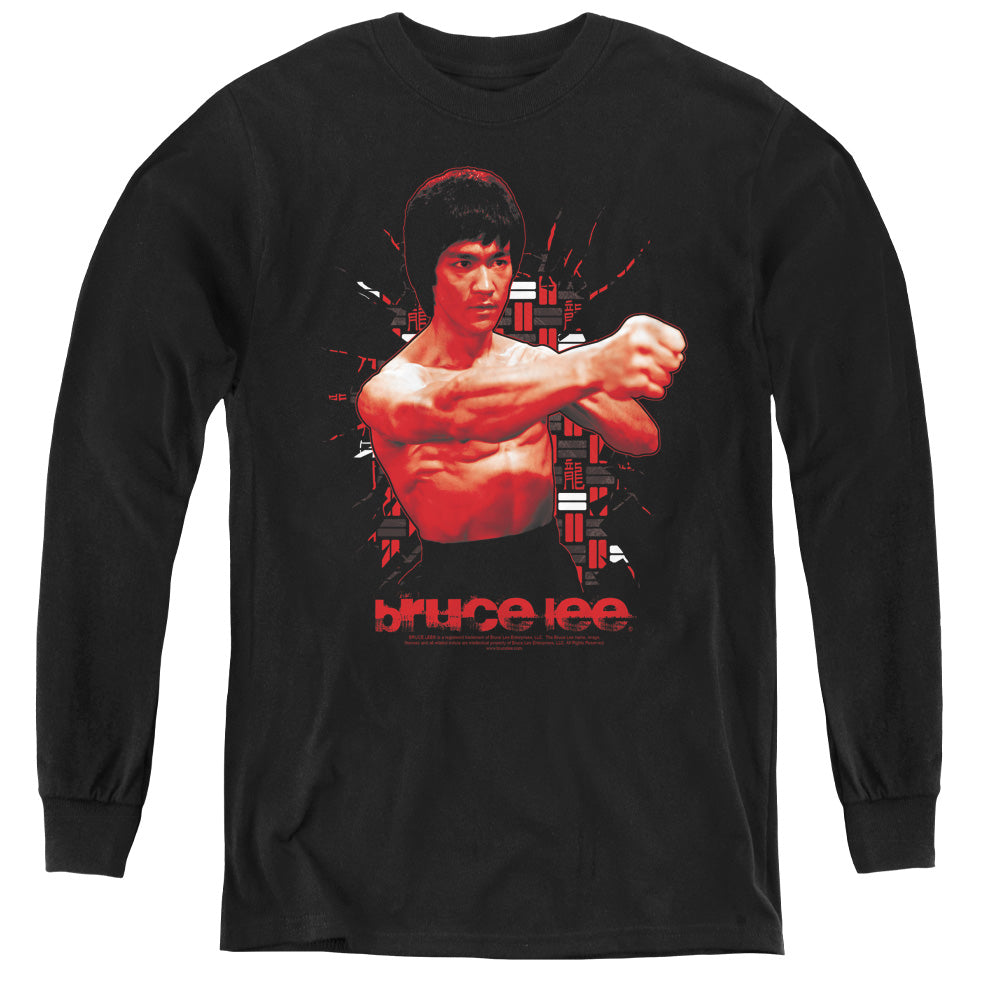 Bruce Lee The Shattering Fist - Youth Long Sleeve Tee - Black