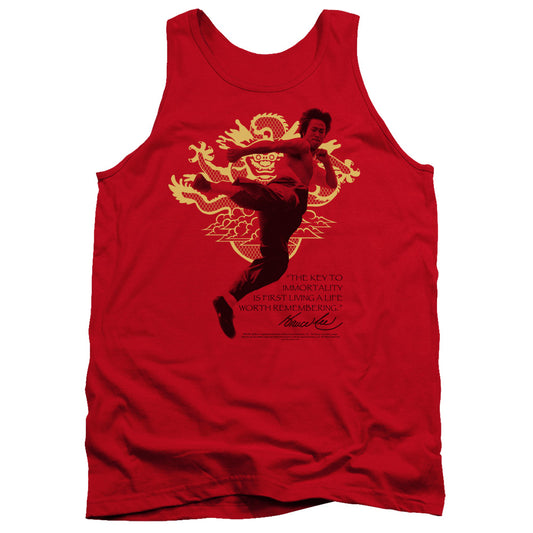 Bruce Lee - Immortal Dragon - Adult Tank - Red