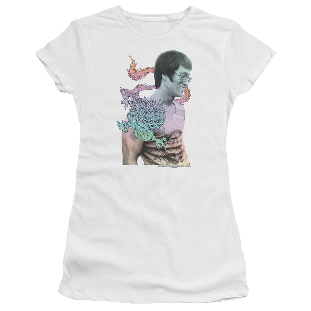 Bruce Lee - A Little Bruce - Short Sleeve Junior Sheer - White T-shirt