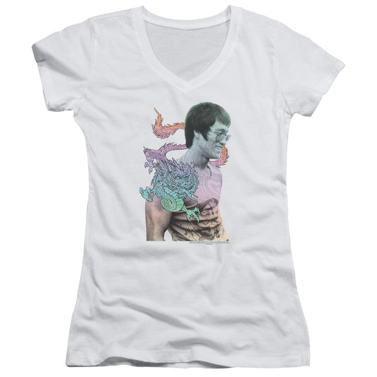 Bruce Lee A Little Bruce - Junior V-neck - White