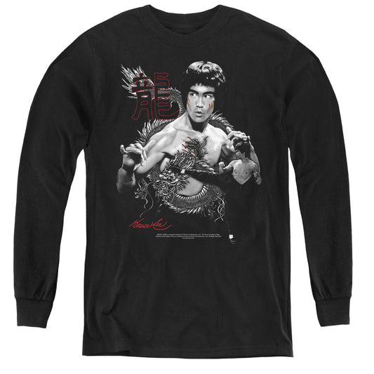 Bruce Lee - The Dragon - Youth Long Sleeve Tee - Black