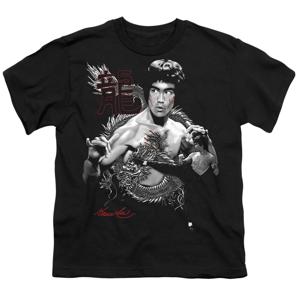 Bruce Lee - The Dragon - Short Sleeve Youth 18/1 - Black T-shirt
