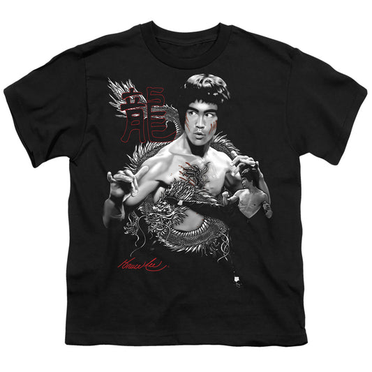 Bruce Lee - The Dragon - Short Sleeve Youth 18/1 - Black T-shirt