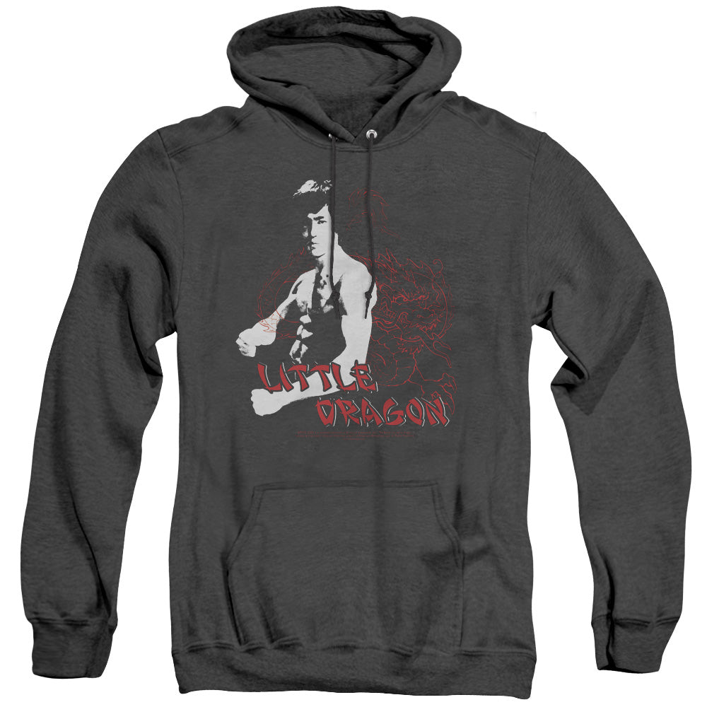Bruce Lee - Little Dragon - Adult Heather Hoodie - Black
